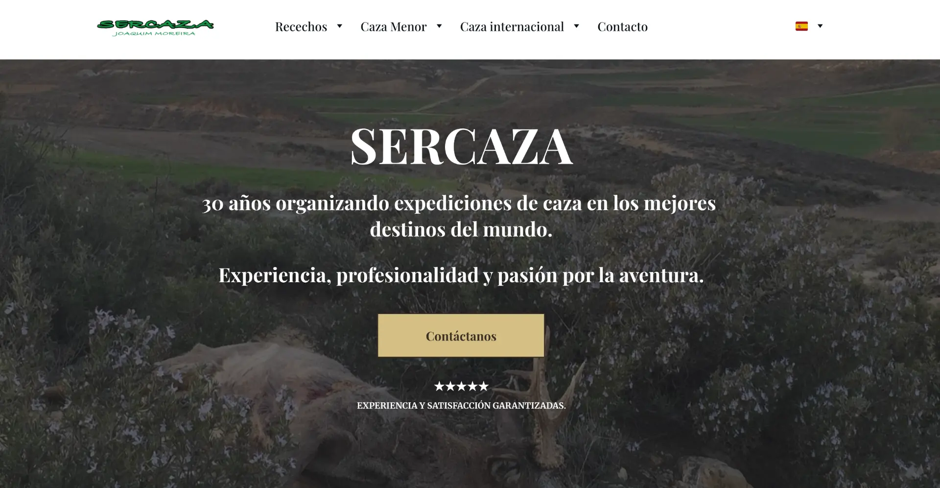 Captura de la web de Sercaza (sercaza.com)